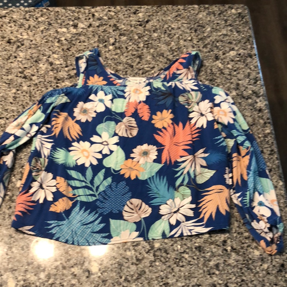 Off the shoulder flower top